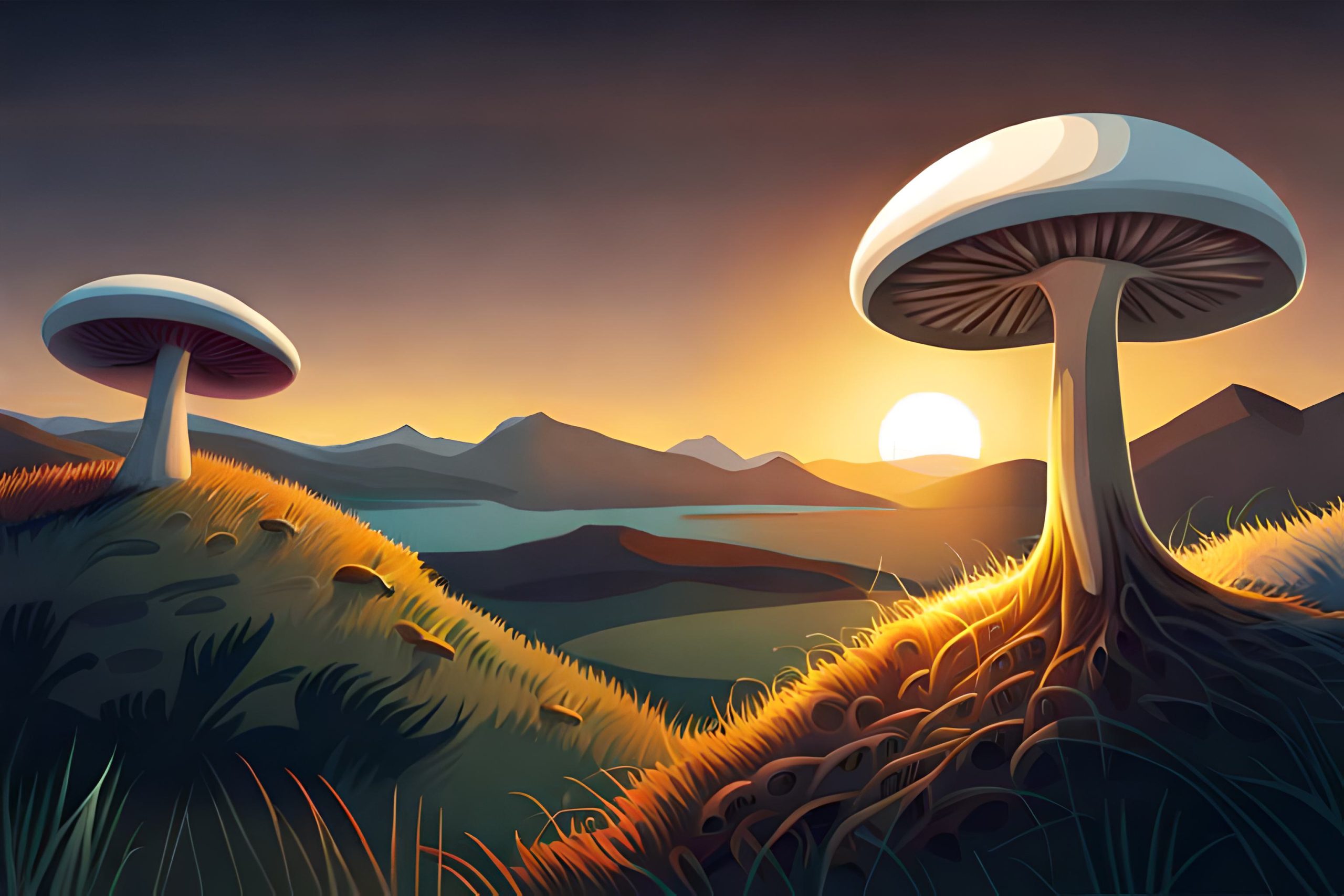 mushrooms background